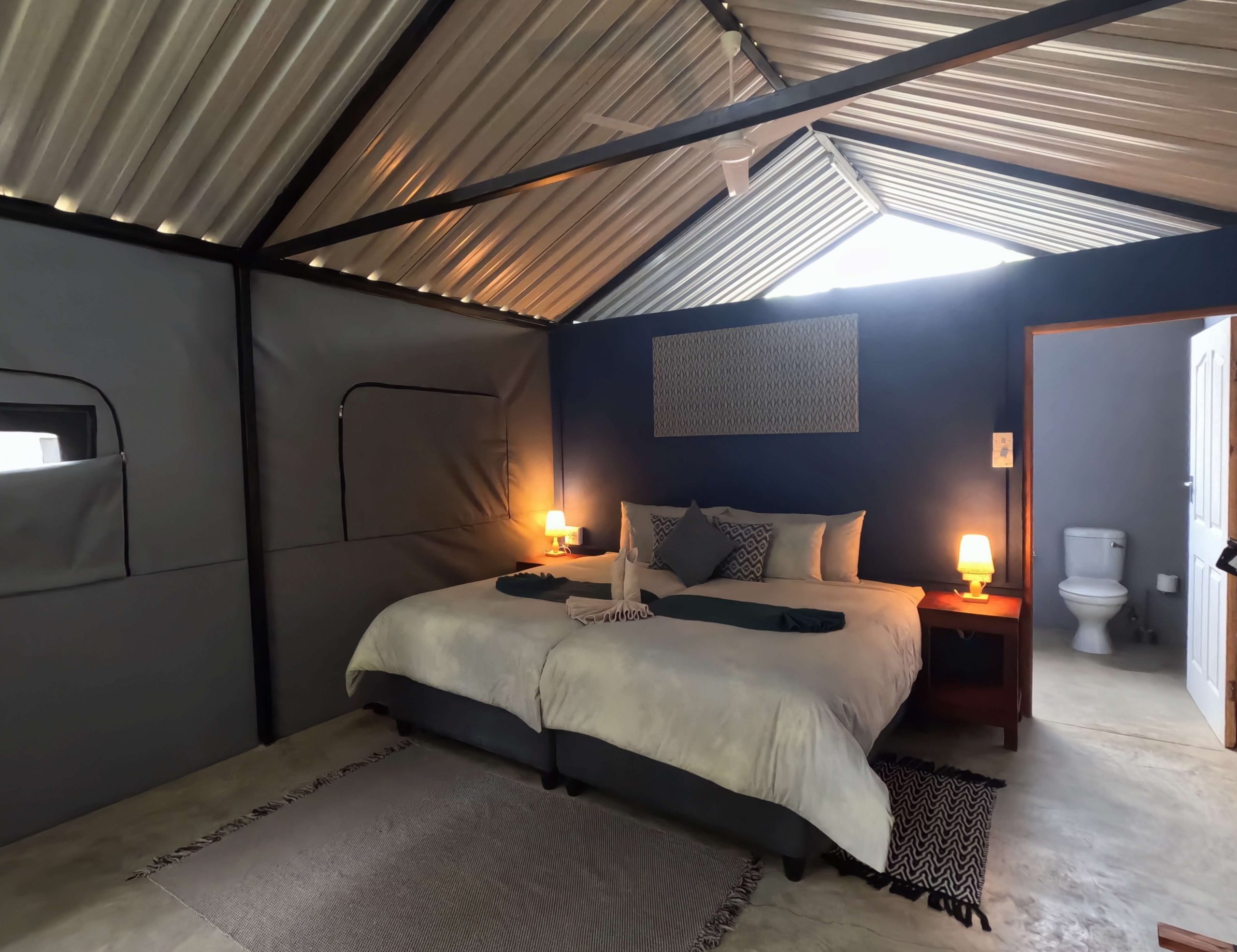 A Botswanan glamping tent