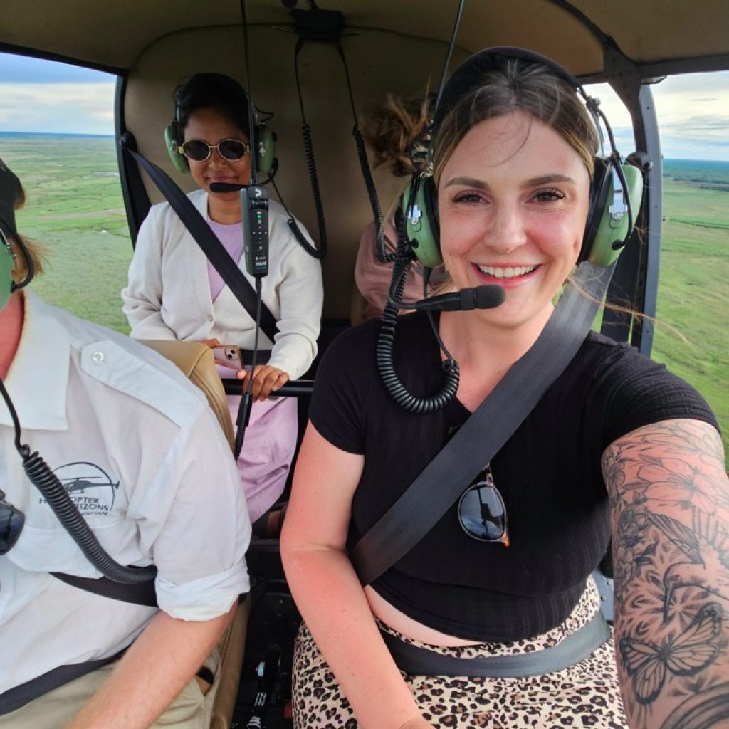 scenic helicopter flight over the delta