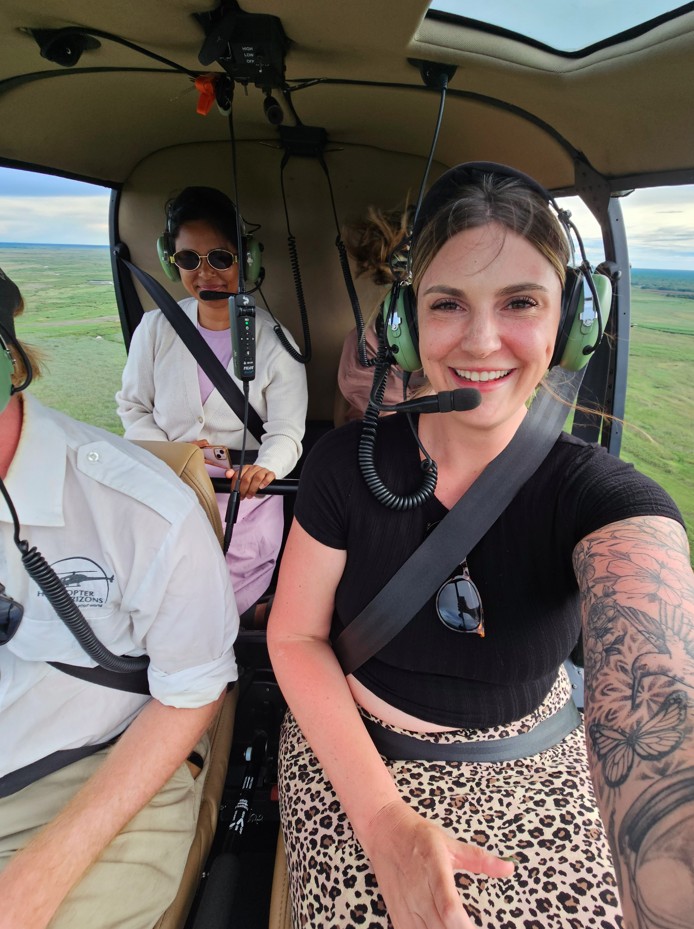 scenic helicopter flight over the delta