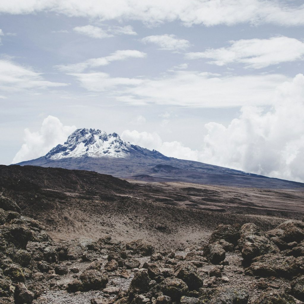 View of Mawenzi Peak from the Saddle on Kilimanjaro