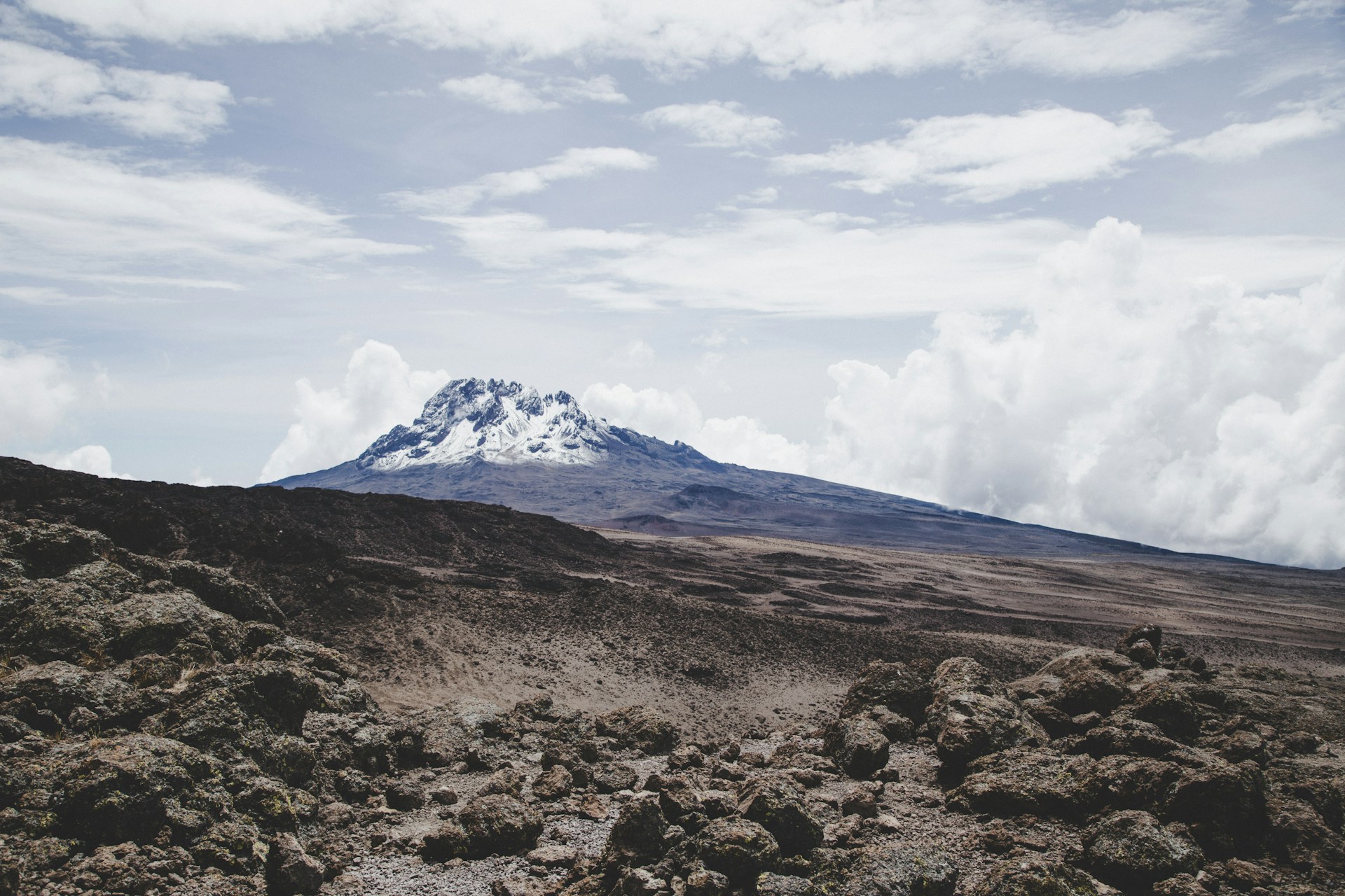 View of Mawenzi Peak from the Saddle on Kilimanjaro