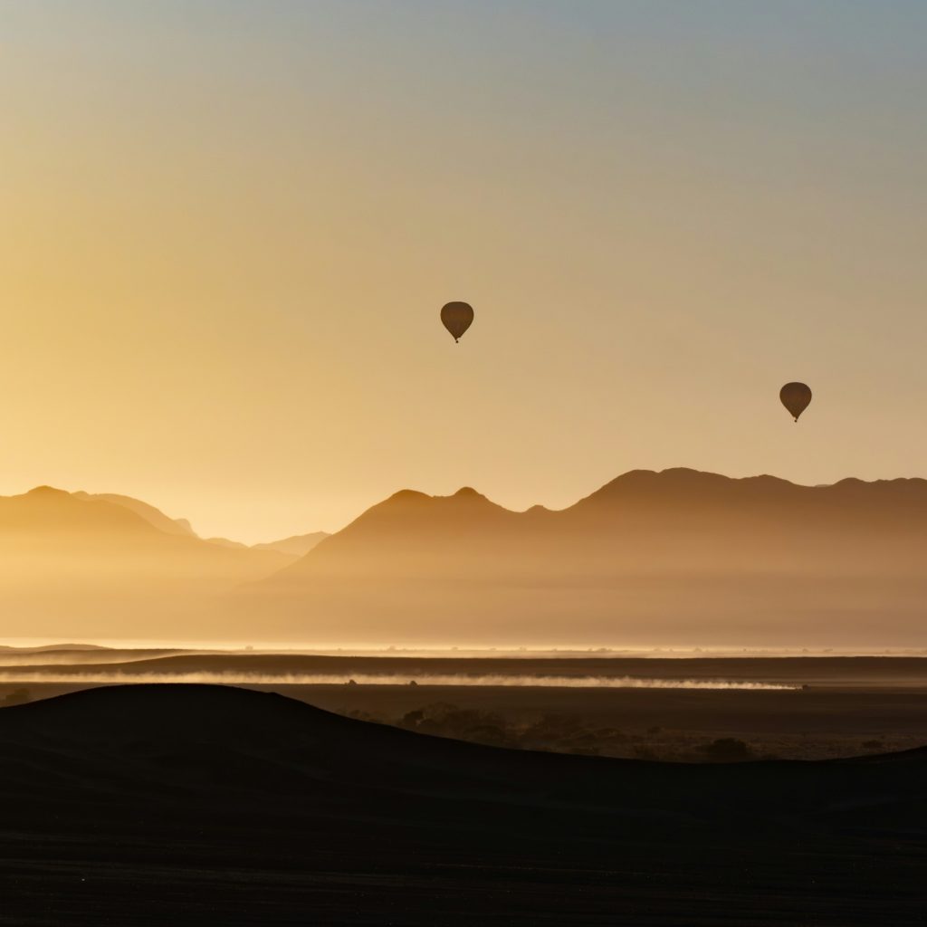hot air balloon, namibia
