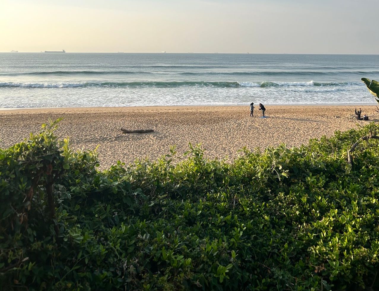 View of beach from Umhlanga promenade