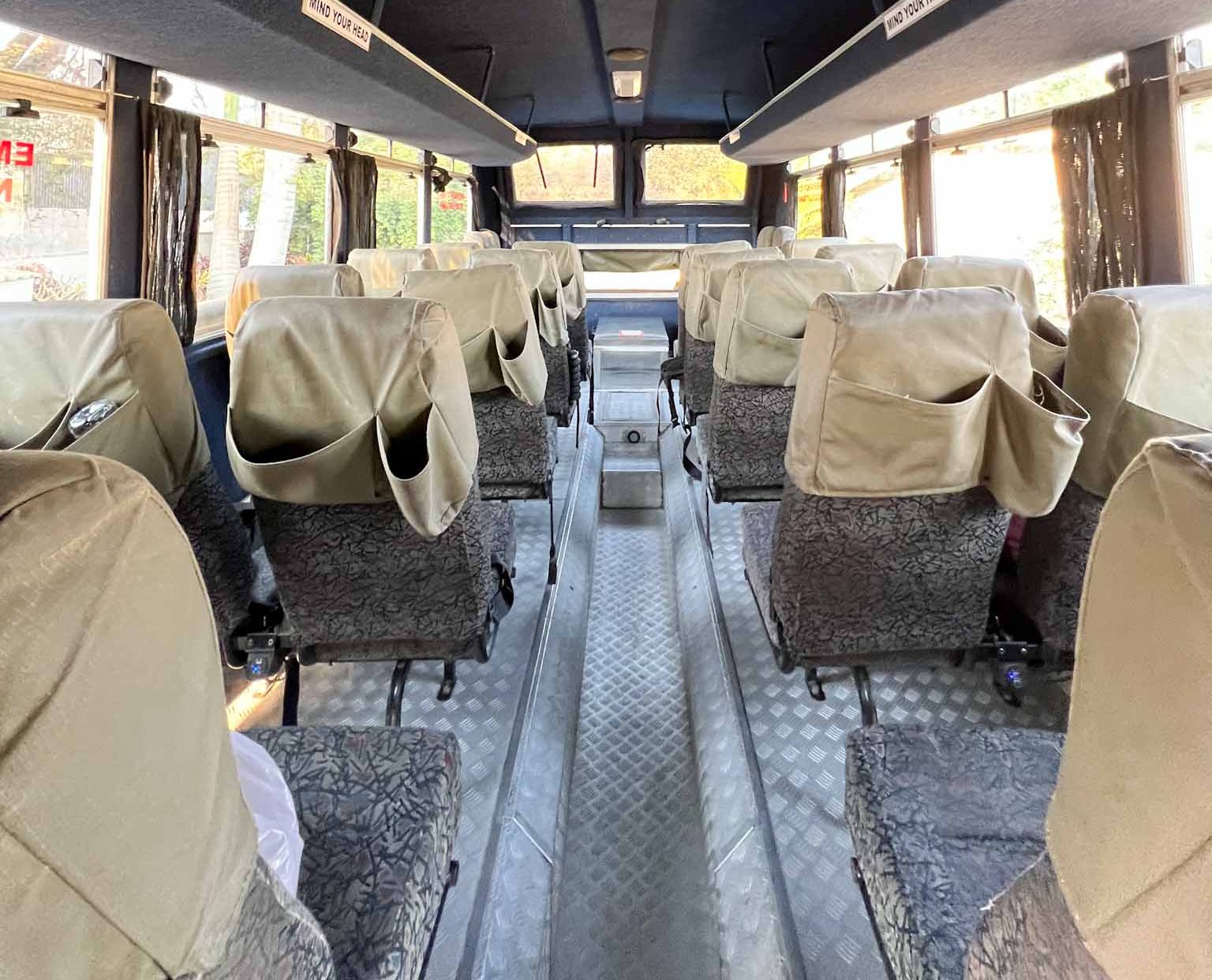 Interior of AOT safari truck