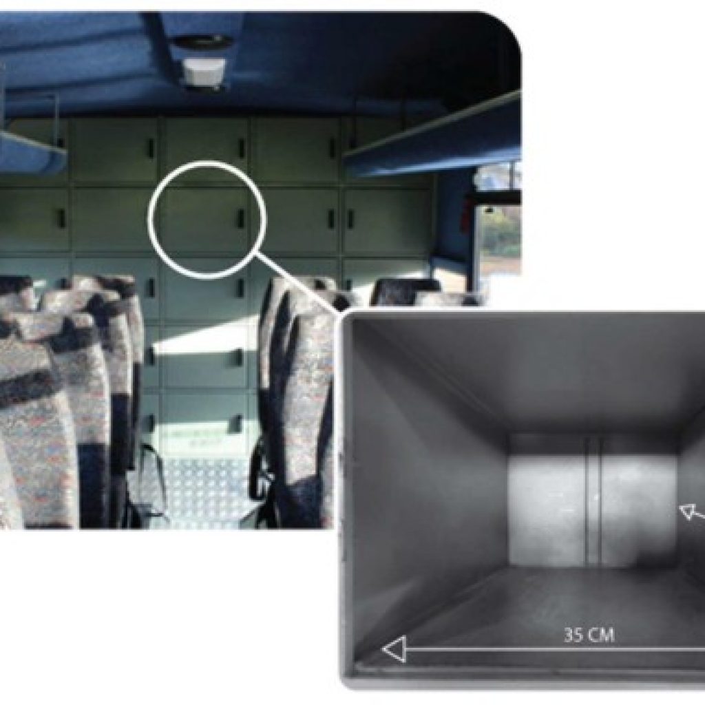 detailed view of lockers on an overland truck