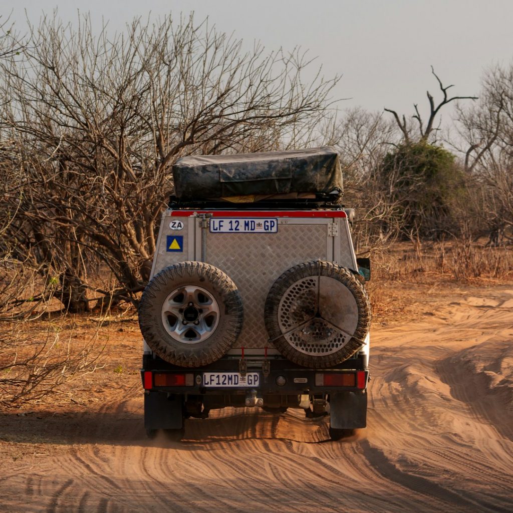 Back of overlanding vehicle in Africa