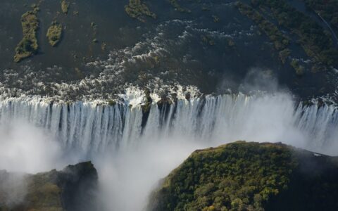 Victoria Falls from the Air on Okavango Delta on a Chobe on a Botswana Premium Small Group Safari Tour