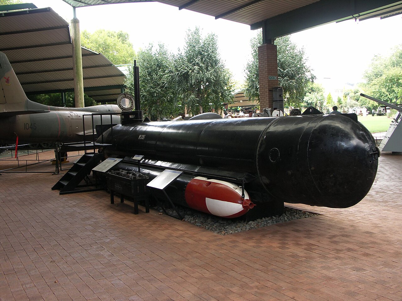 Molch midget submarine, attribute to NJR ZA on Wikimedia