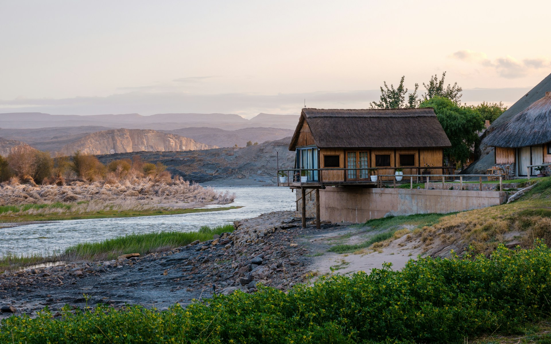 Lodge in Namibia overlooking the Orange River