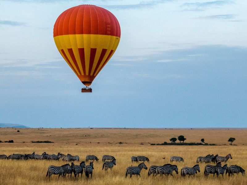 Hot Air Baloon above Masai Mara
