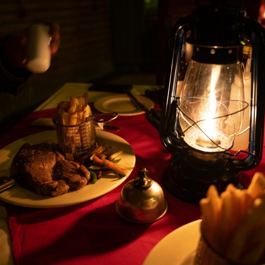 Candle lit dinner in Nata