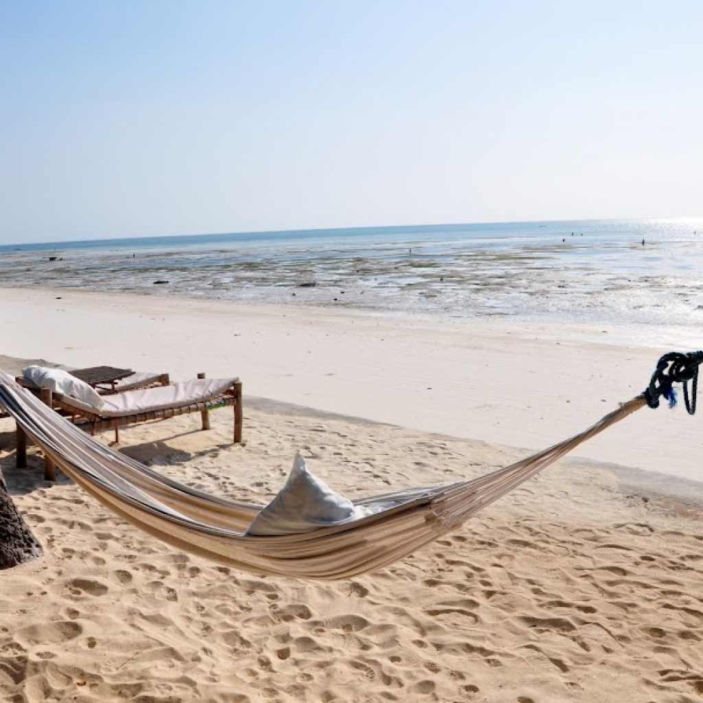Hammock on the beach in Zanzibar