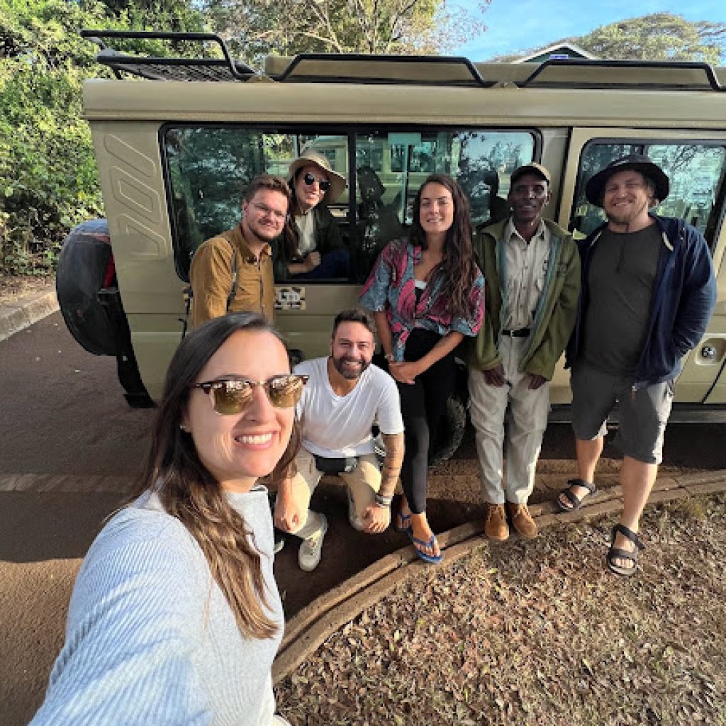 Safari group in Serengeti