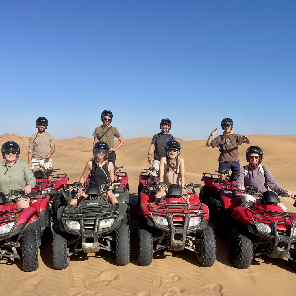 Group quad biking in Namib Naukluft