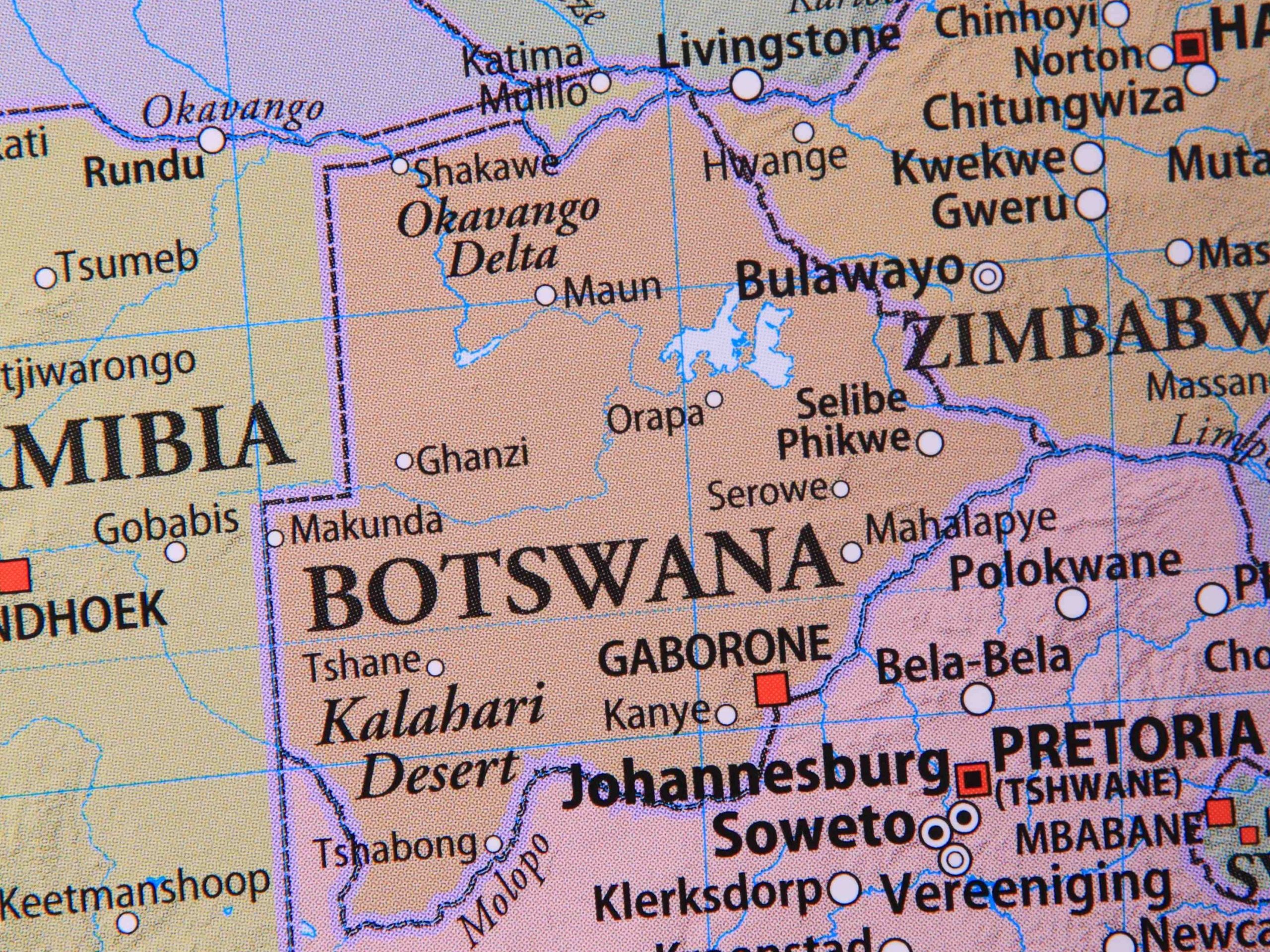 Botswana map