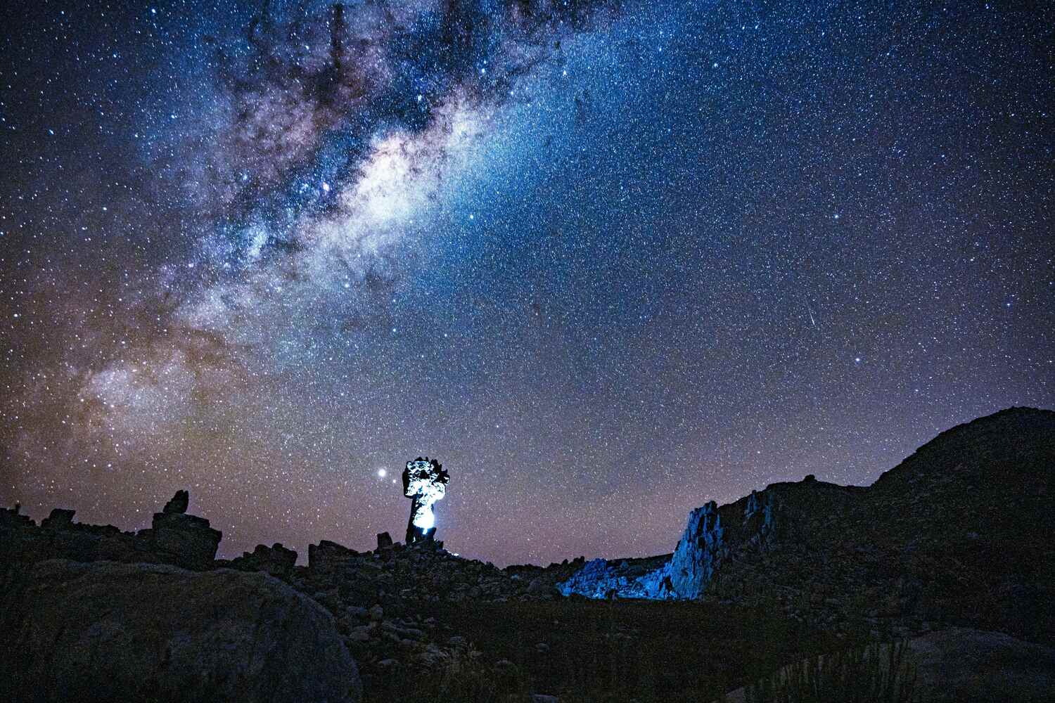 Stargazing at the Maltese Cross in the Cederberg mountains in Western Cape of South Africa