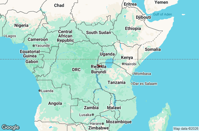 8 Day Rwanda Adventure Tour Map