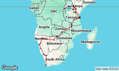 57 Day Nairobi to Cape Town Overland Tour