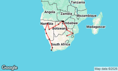 25 Day Cape to Vic Falls & Kruger Tour