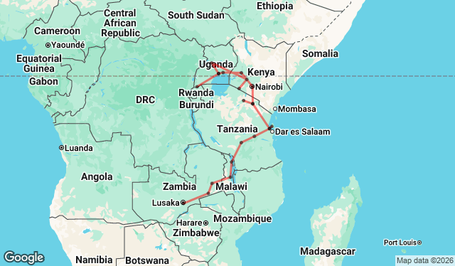 37 Day Nairobi to Livingstone and Gorillas Explorer