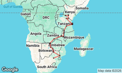 31 Day Nairobi to Johannesburg Overland Adventure Tour