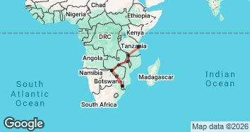 23 Day South Africa to Tanzania Tour Map Image