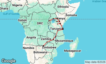 39 Days Nairobi to Livingstone and Gorillas Tour