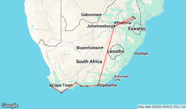14 Day South African Adventure: Cape Town, Kruger & Garden Route