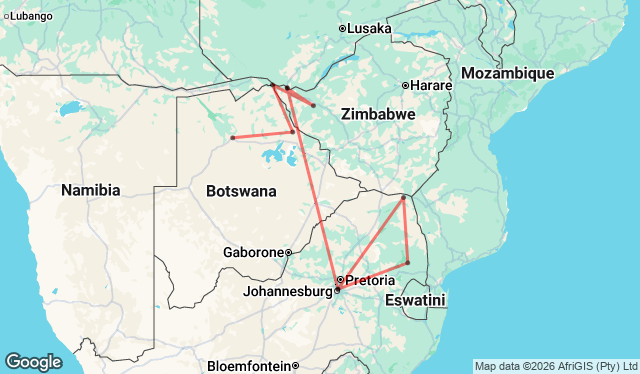 18 Days Johannesburg to Maun