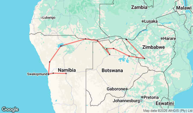21 Day Namibia, Botswana and Zimbabwe: Dunes, Delta and Iconic Wildlife Tour