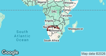 21 Day Namibia, Botswana and Zimbabwe: Dunes, Delta and Iconic Wildlife Tour Map Image