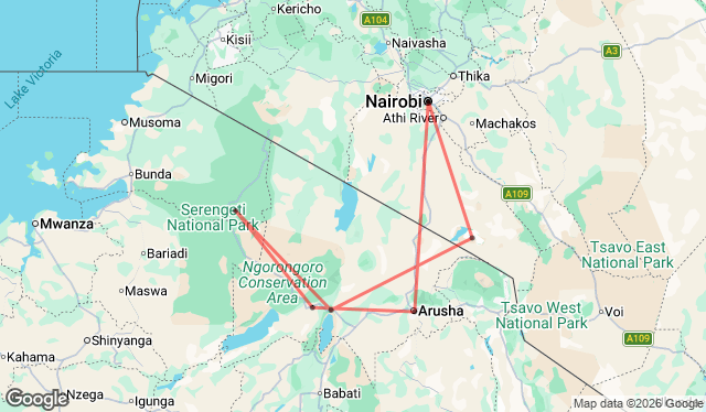 8 Day Nairobi to Arusha – Serengeti Trail