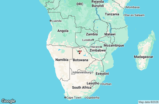 7 Day Explore Botswana’s Miracle Rivers: Khwai & Moremi Mobile Safari Map