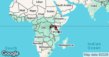 25 Day Zanzibar to Gorillas Overland Lodge Adventure Map Image