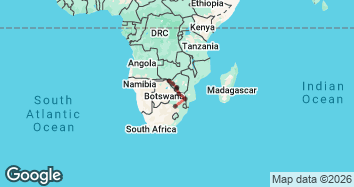 9 day Victoria Falls to Johannesburg Overland Lodge Tour Map Image