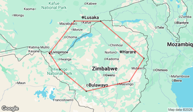 15 Day Zambia and Zimbabwe Overland