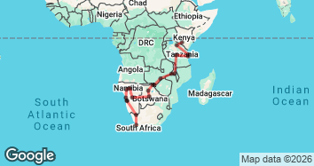 42 Day Cape Town to Nairobi Tour (Most Popular) Map Image