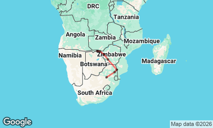 12 Day Johannesburg to Victoria Falls Adventure Tour