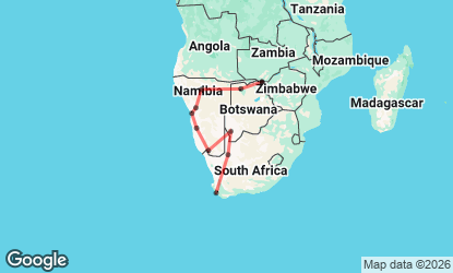 20 Day Cape Town to Victoria Falls Adventure Fully Serviced