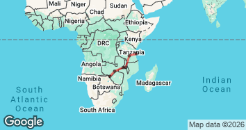 16 Day Livingstone to Zanzibar Overland Tour Map Image