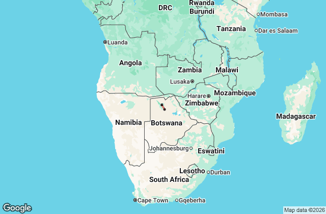 9 Day Botswana Adventure Safari Map