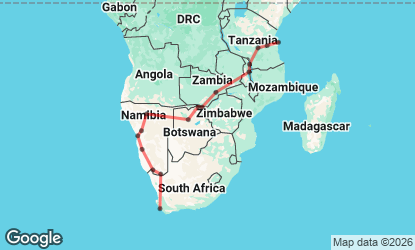 36 Day Cape Town to Zanzibar Journey Tour