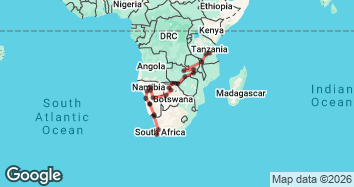36 Day Zanzibar to Cape Town Discovery Map Image