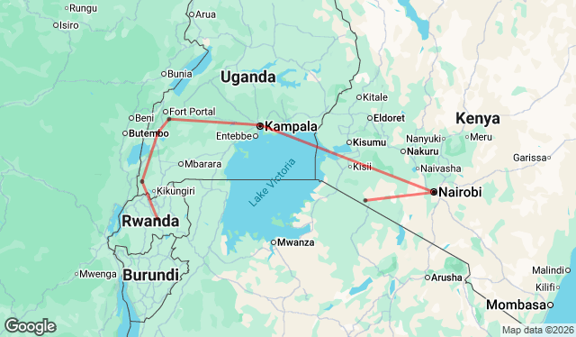 12 Day Nairobi to Kigali Adventure Tour