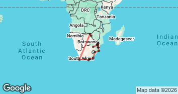 23 Day Kruger Safari, Cape Town Charm & Victoria Falls Majesty Map Image