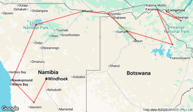21 Day Namibia to Victoria Falls Tour