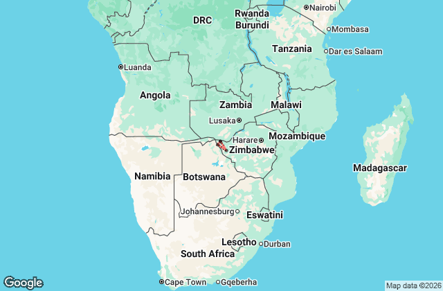6 Day Chobe & Hwange Safari Escape Map