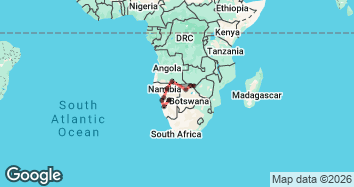 14 Day Botswana and Namibia Fully Serviced Tour Map Image