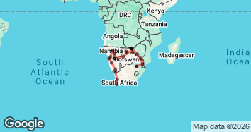 28 Day Epic South African Safari: Cape Town to Johannesburg Map Image