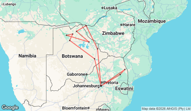 14 Day Botswana, Victoria Falls and Kruger Adventure